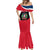 Dominican Republic Flag Mermaid Dress with Map National Coat of Arms Island Silhouette - Wonder Print Shop