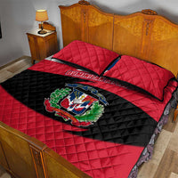 Dominican Republic Flag Quilt Bed Set with Map National Coat of Arms Island Silhouette - Wonder Print Shop