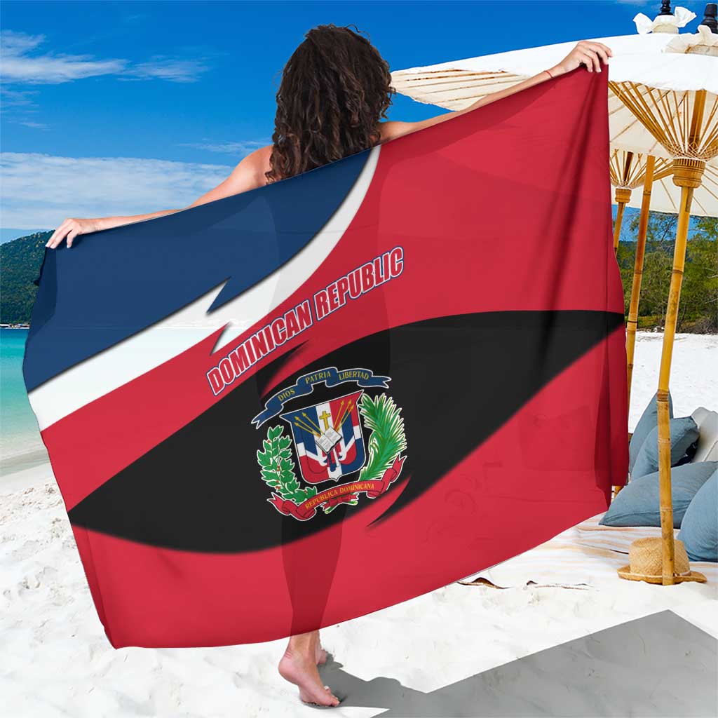Dominican Republic Flag Sarong with Map National Coat of Arms Island Silhouette - Wonder Print Shop