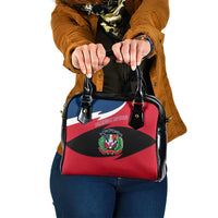 Dominican Republic Flag Shoulder Handbag with Map National Coat of Arms Island Silhouette - Wonder Print Shop