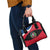 Dominican Republic Flag Shoulder Handbag with Map National Coat of Arms Island Silhouette - Wonder Print Shop