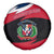 Dominican Republic Flag Spare Tire Cover with Map National Coat of Arms Island Silhouette - Wonder Print Shop