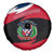 Dominican Republic Flag Spare Tire Cover with Map National Coat of Arms Island Silhouette - Wonder Print Shop