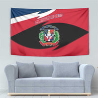 Dominican Republic Flag Tapestry with Map National Coat of Arms Island Silhouette - Wonder Print Shop