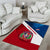 Dominican Republic Flag Area Rug with Map National Coat of Arms Island Silhouette - Wonder Print Shop