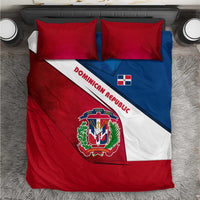 Dominican Republic Flag Bedding Set with Map National Coat of Arms Island Silhouette - Wonder Print Shop