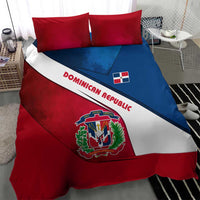 Dominican Republic Flag Bedding Set with Map National Coat of Arms Island Silhouette - Wonder Print Shop