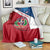 Dominican Republic Flag Blanket with Map National Coat of Arms Island Silhouette - Wonder Print Shop
