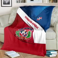 Dominican Republic Flag Blanket with Map National Coat of Arms Island Silhouette - Wonder Print Shop