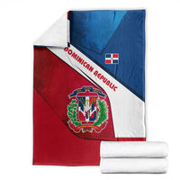 Dominican Republic Flag Blanket with Map National Coat of Arms Island Silhouette - Wonder Print Shop