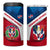 Dominican Republic Flag 4 in 1 Can Cooler Tumbler with Map National Coat of Arms Island Silhouette - Wonder Print Shop