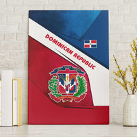 Dominican Republic Flag Canvas Wall Art with Map National Coat of Arms Island Silhouette - Wonder Print Shop