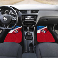 Dominican Republic Flag Car Mats with Map National Coat of Arms Island Silhouette - Wonder Print Shop