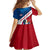 Dominican Republic Flag Family Matching Off The Shoulder Long Sleeve Dress and Hawaiian Shirt with Map National Coat of Arms Island Silhouette - Wonder Print Shop