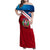 Dominican Republic Flag Family Matching Off Shoulder Maxi Dress and Hawaiian Shirt with Map National Coat of Arms Island Silhouette - Wonder Print Shop