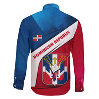 Dominican Republic Flag Family Matching Tank Maxi Dress and Hawaiian Shirt with Map National Coat of Arms Island Silhouette - Wonder Print Shop