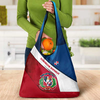 Dominican Republic Flag Grocery Bag with Map National Coat of Arms Island Silhouette - Wonder Print Shop