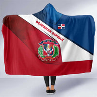 Dominican Republic Flag Hooded Blanket with Map National Coat of Arms Island Silhouette - Wonder Print Shop