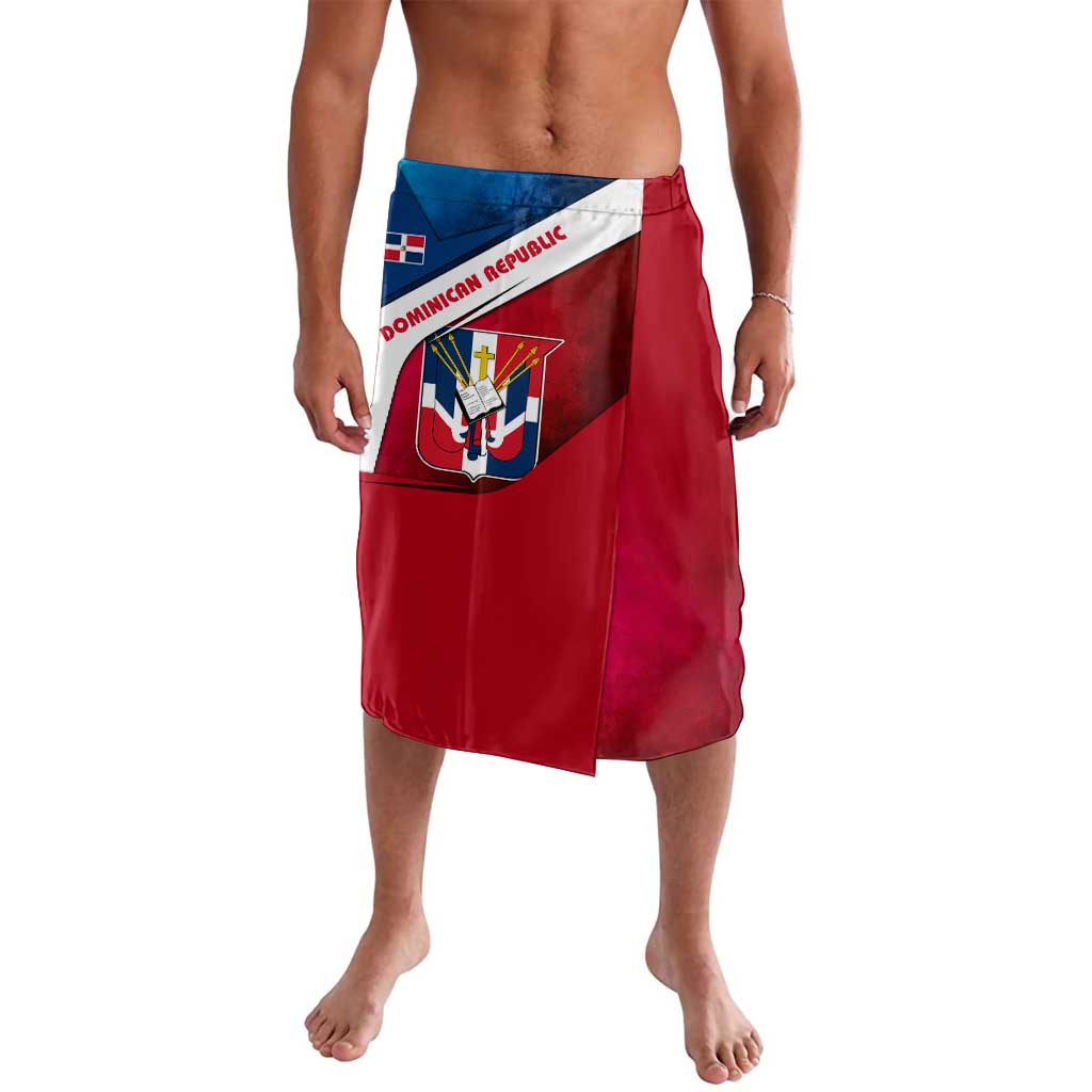 Dominican Republic Flag Lavalava with Map National Coat of Arms Island Silhouette - Wonder Print Shop