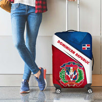 Dominican Republic Flag Luggage Cover with Map National Coat of Arms Island Silhouette - Wonder Print Shop