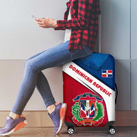 Dominican Republic Flag Luggage Cover with Map National Coat of Arms Island Silhouette - Wonder Print Shop