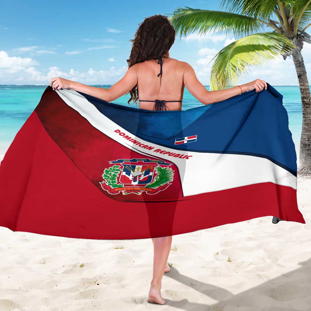 Dominican Republic Flag Sarong with Map National Coat of Arms Island Silhouette - Wonder Print Shop