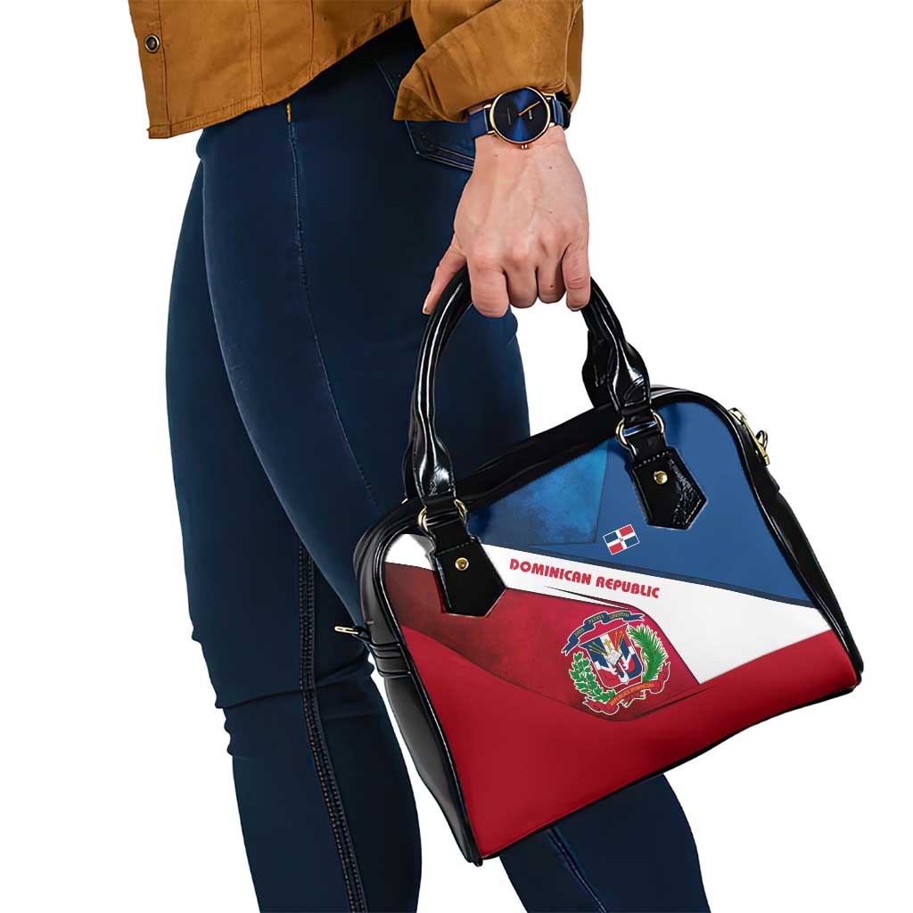 Dominican Republic Flag Shoulder Handbag with Map National Coat of Arms Island Silhouette - Wonder Print Shop