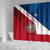 Dominican Republic Flag Shower Curtain with Map National Coat of Arms Island Silhouette - Wonder Print Shop