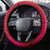 Dominican Republic Flag Steering Wheel Cover with Map National Coat of Arms Island Silhouette - Wonder Print Shop