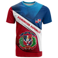 Dominican Republic Flag T Shirt with Map National Coat of Arms Island Silhouette - Wonder Print Shop