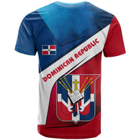 Dominican Republic Flag T Shirt with Map National Coat of Arms Island Silhouette - Wonder Print Shop