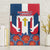 Dominican Republic Flag Canvas Wall Art with Cross and Floral Design Red Blue Pattern - Wonder Print Shop