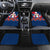 Dominican Republic Flag Car Mats with Cross and Floral Design Red Blue Pattern - Wonder Print Shop