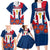 Dominican Republic Flag Family Matching Long Sleeve Bodycon Dress and Hawaiian Shirt with Cross and Floral Design Red Blue Pattern - Wonder Print Shop