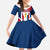 Dominican Republic Flag Family Matching Off The Shoulder Long Sleeve Dress and Hawaiian Shirt with Cross and Floral Design Red Blue Pattern - Wonder Print Shop