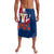 Dominican Republic Flag Lavalava with Cross and Floral Design Red Blue Pattern - Wonder Print Shop