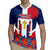Dominican Republic Flag Rugby Jersey with Cross and Floral Design Red Blue Pattern - Wonder Print Shop