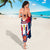 Dominican Republic Flag Sarong with Cross and Floral Design Red Blue Pattern - Wonder Print Shop