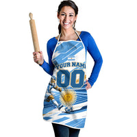 Personalized Argentina Football Champions Apron Sun Of May Lion Mascot - Style of King