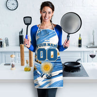 Personalized Argentina Football Champions Apron Sun Of May Lion Mascot - Style of King