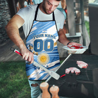Personalized Argentina Football Champions Apron Sun Of May Lion Mascot - Style of King
