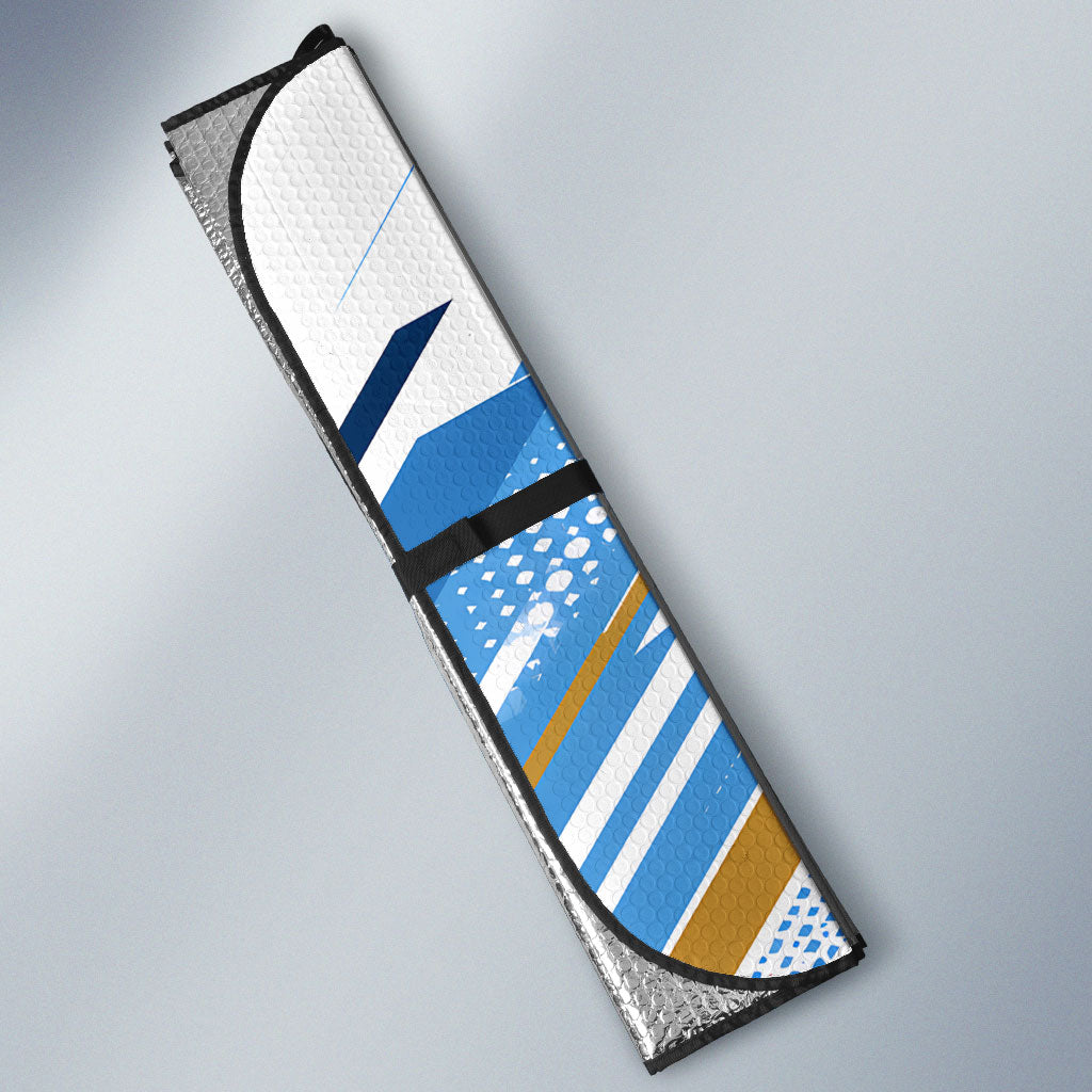 Personalized Argentina Football Champions Auto Sun Shade Sun Of May Lion Mascot - Style of King