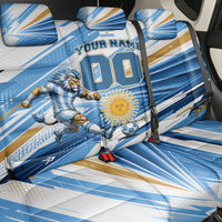 Personalized Argentina Football Champions Back Car Seat Cover Sun Of May Lion Mascot - Style of King