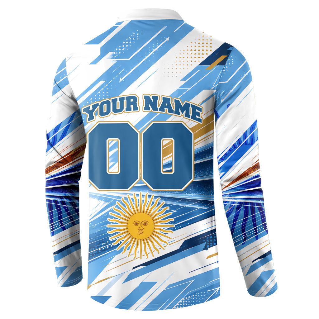 Personalized Argentina Football Champions Button Sweatshirt Sun Of May Lion Mascot - Style of King