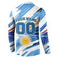 Personalized Argentina Football Champions Button Sweatshirt Sun Of May Lion Mascot - Style of King