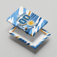 Personalized Argentina Football Champions Canvas Wall Art Sun Of May Lion Mascot - Style of King