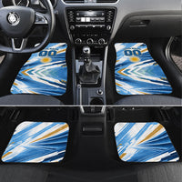 Personalized Argentina Football Champions Car Mats Sun Of May Lion Mascot - Style of King