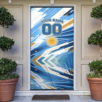Personalized Argentina Football Champions Door Cover Sun Of May Lion Mascot - Style of King