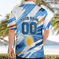 Personalized Argentina Football Champions Hawaiian Shirt Sun Of May Lion Mascot - Style of King