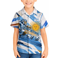 Personalized Argentina Football Champions Hawaiian Shirt Sun Of May Lion Mascot - Style of King